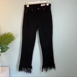Pistola Black Ten Boi Fringe Hem Jeans